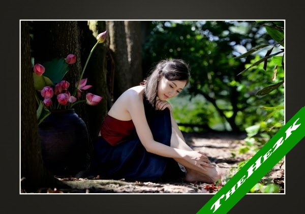Girl xinh với áo yếm mỏng manh khoe làng da trắng xinh
