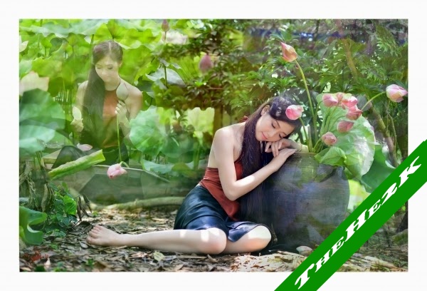 Girl xinh với áo yếm mỏng manh khoe làng da trắng xinh